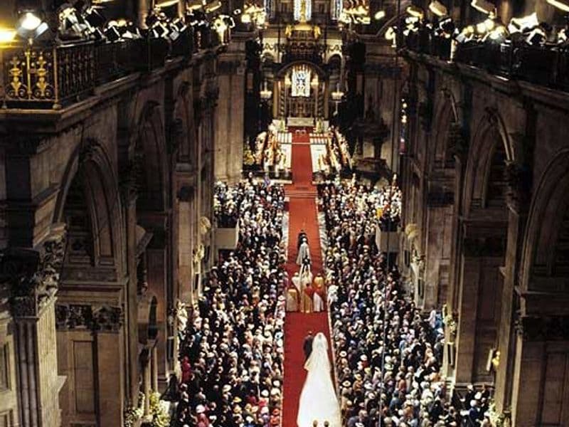 Charles & Diana in St. Pauls Cathedral