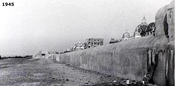 Atlantikwall langs de Scheveningse Kust in 1945