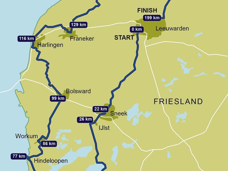 De Elfstedentocht in kaart