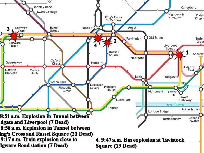 7 juli 2005: terroristische aanslagen in Londen