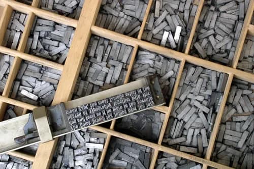 Gutenberg gebruikte aparte letters waarmee woorden en regels konden worden gemaakt