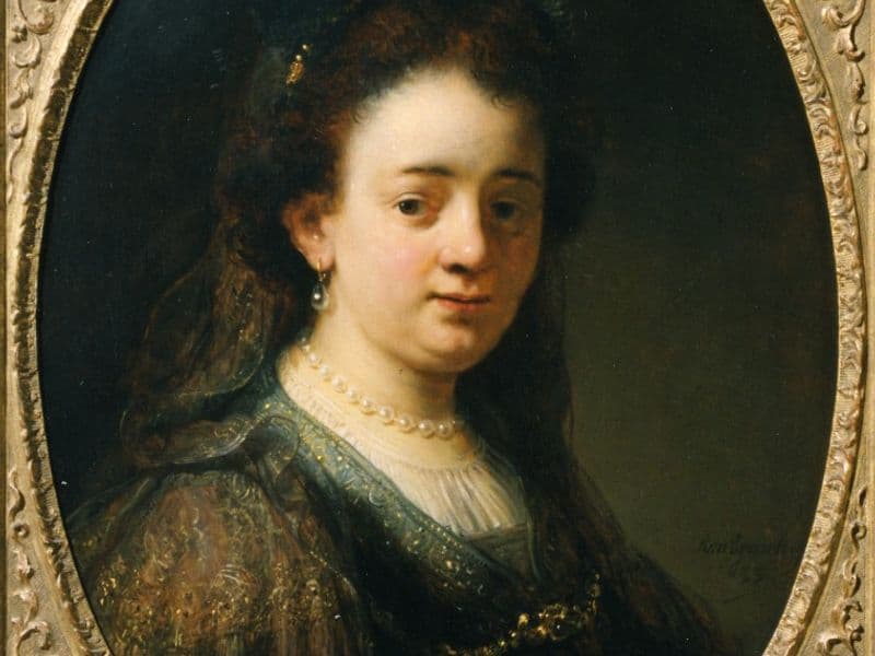 Saskia van Uylenburgh, ca. 1635 (geschilderd door Govert Flinck)
