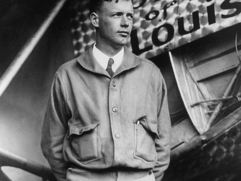 Charles Lindbergh met zijn