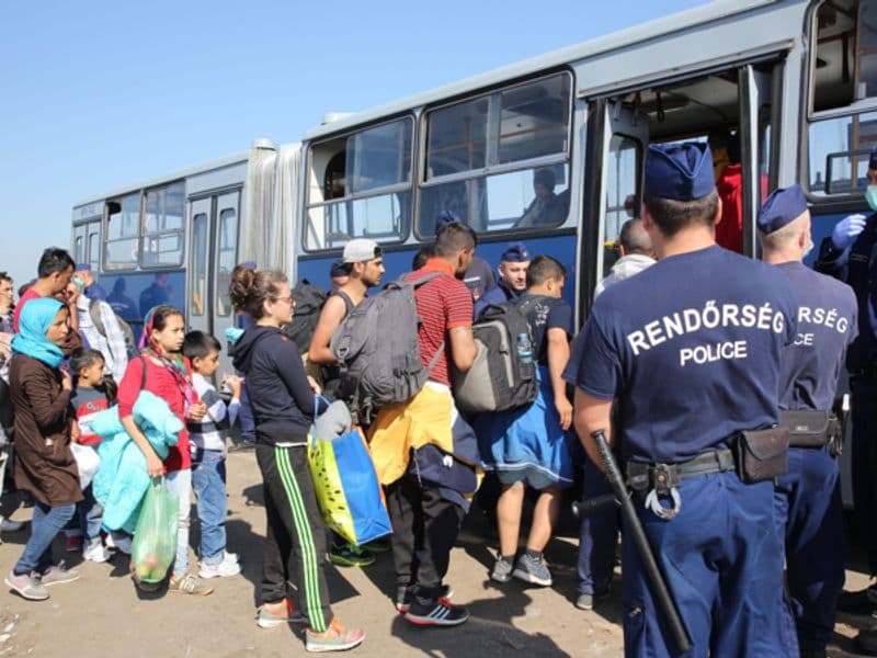 Deze vluchtelingen konden nog net de Servisch-Hongaarse grens passeren