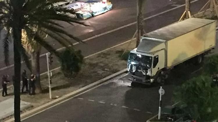 Truck waarmee de aanslag in Nice gepleegd werd