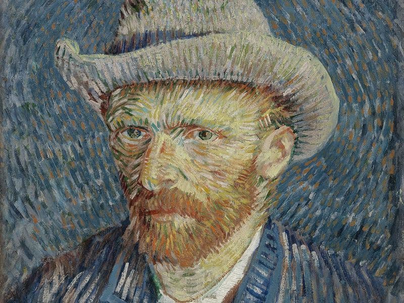 Zelfportret met grijze vilthoed (1887)