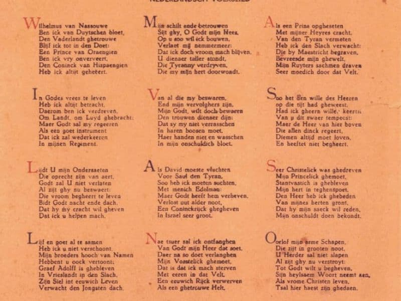 Wilhelmus van Nassouwe - tekst