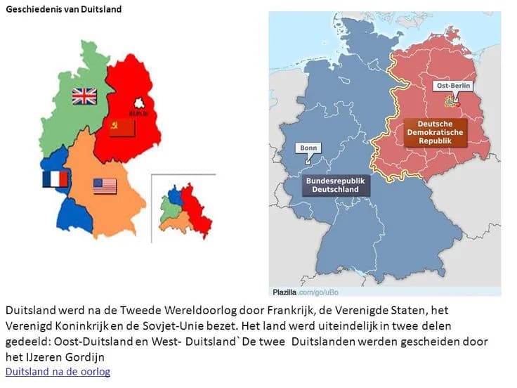 Verdeling van Duitsland na W.O. II