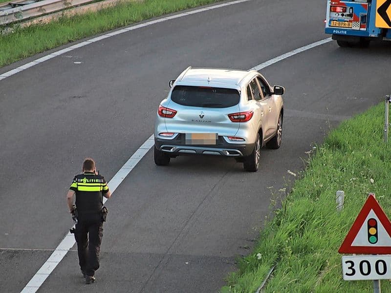 Aanhouding van de verdachten op de A4