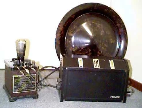 Eerste radio die Philips in de handel bracht (1927)
